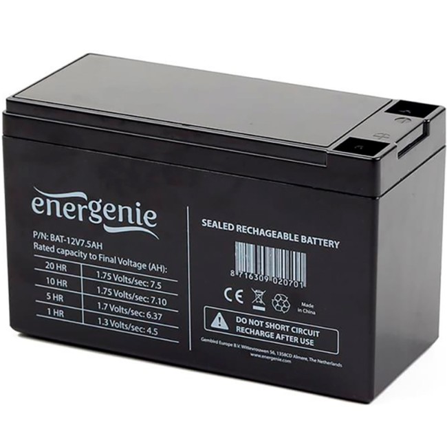 Акумуляторна батарея EnerGenie 12V 7.5AH ( BAT-12V7.5AH) AGM