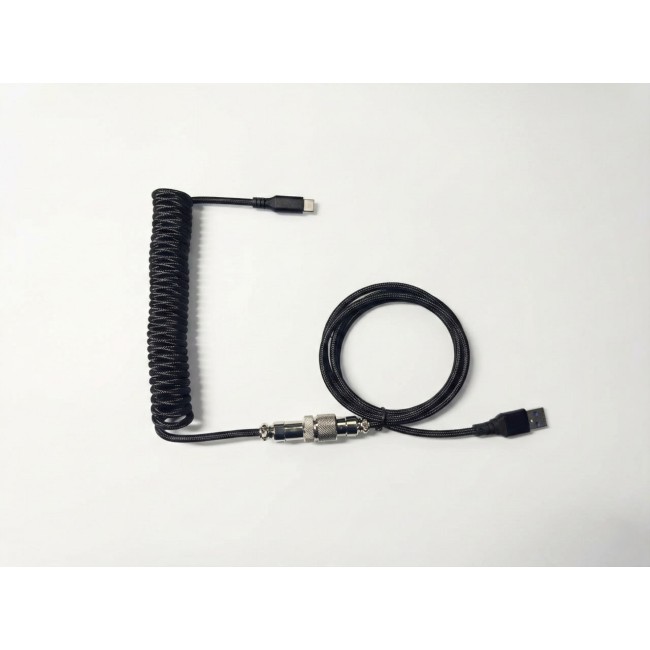 Кабель для клавіатури Coiled Cable Aluminum Black