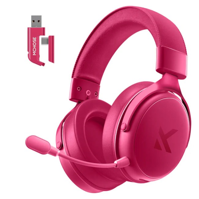 Ігрова гарнітура MCHOSE V9 Pro Rose Red