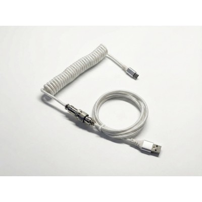 Кабель для клавіатури Coiled Cable Aluminum White Кабель для клавіатури Coiled Cable Aluminum White