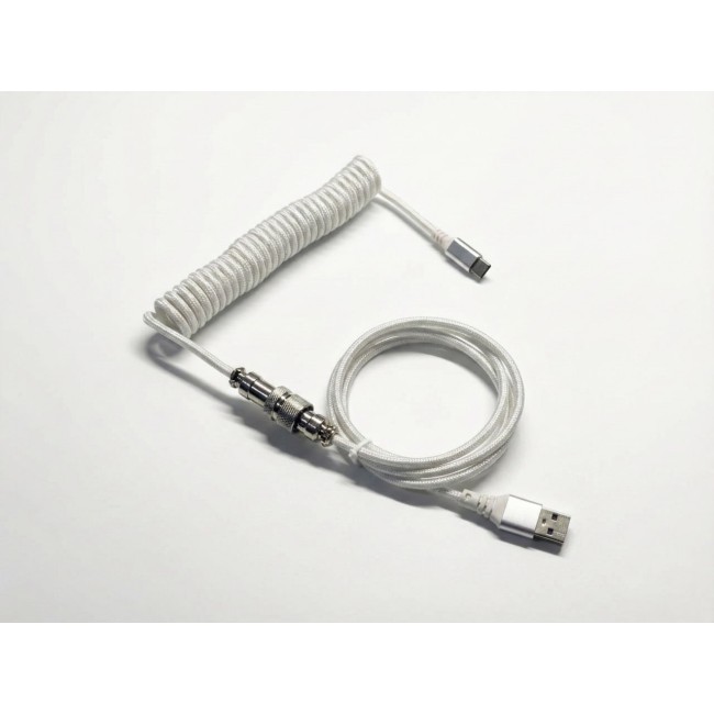 Кабель для клавіатури Coiled Cable Aluminum White