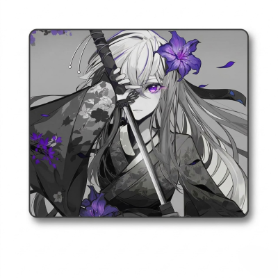 Ігровий килимок для миші Anime Samurai Girl Purple 490×420 мм