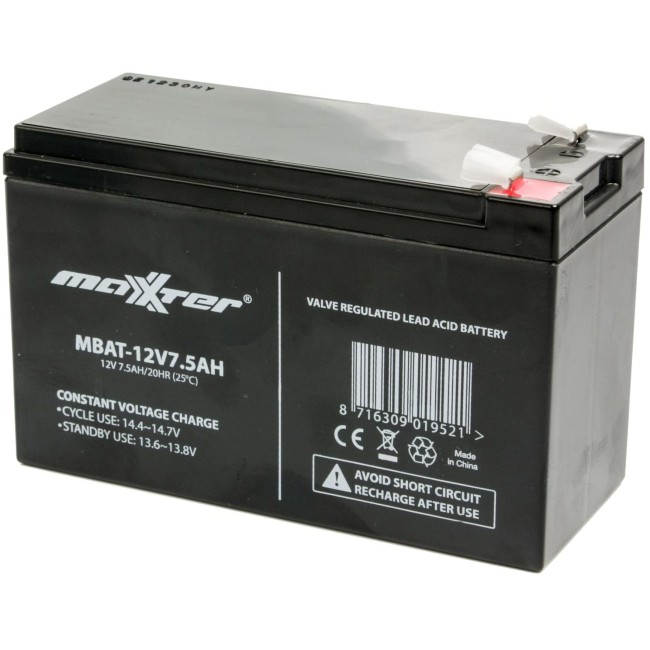 Акумуляторна батарея Maxxter 12V 7.5AH ( MBAT-12V7.5AH) AGM
