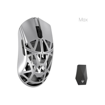 WLmouse Beast X Max Metallic Silver — магнієва ігрова миша, Wireless 8K Polling Rate, PAW3395, 44 ±2g