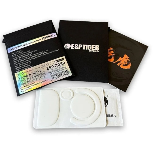 Mouse skates ESPTIGER ICE V2 for Logitech G-PRO X SUPERLIGHT - fast PTFE Speed ​​glides for maximum gliding