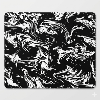 Ігровий килимок для миші 450×400×4 мм Black White Abstract