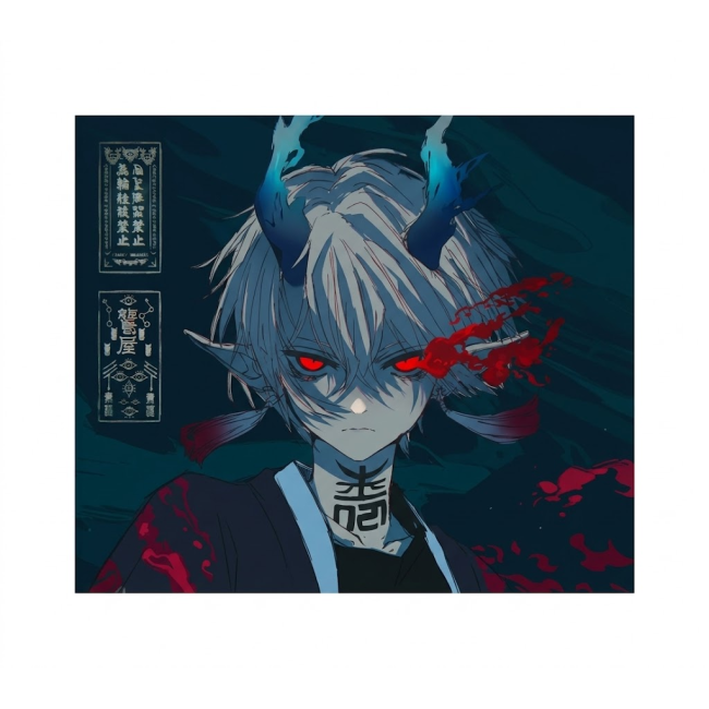 Игровой коврик Demon с аниме-принтом и гладкой поверхностью