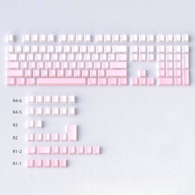 Кейкапи Gradient Side-Print PBT Pink