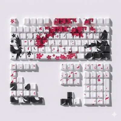 Кейкапи Sakura PBT White