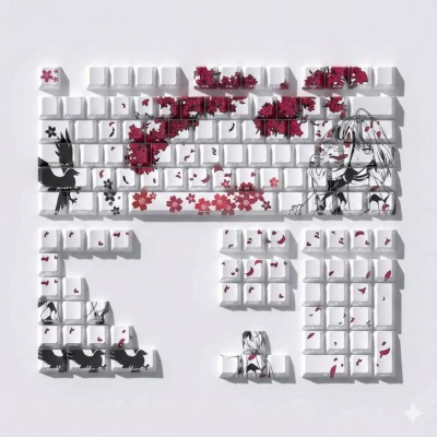 Кейкапи Sakura Reven White