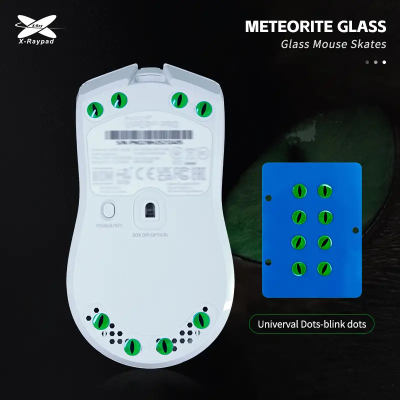Глайди для миші X-Raypad Meteorite Glass Mouse Skates Green (Швидкі)