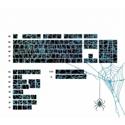 Кейкапи Spider Web Side-Print PBT Black