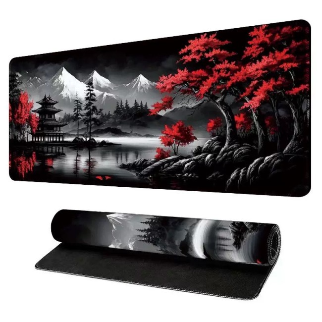 Великий ігровий килимок Japanese Landscape Series — Багряний ліс біля снігових гір