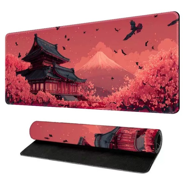 Великий ігровий килимок Japanese Landscape Series — Храм сакури біля гори Фудзі