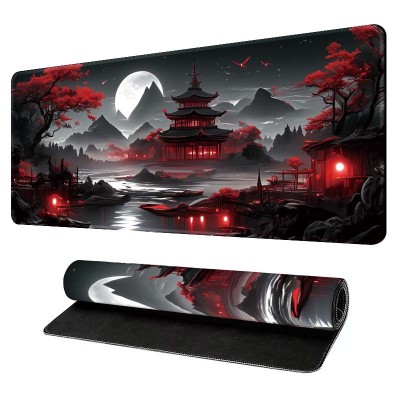 Великий ігровий килимок Japanese Landscape Series — Місячна пагода в червоному сяйві