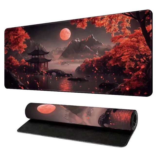 Великий ігровий килимок Japanese Landscape Series — Осінній сад червоного місяця