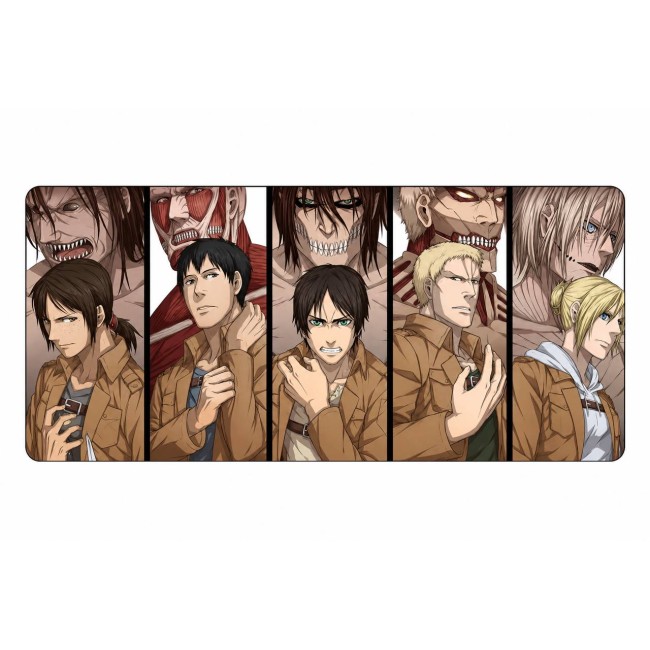 Великий килимок для миші Attack on Titan — Воїни та титани
