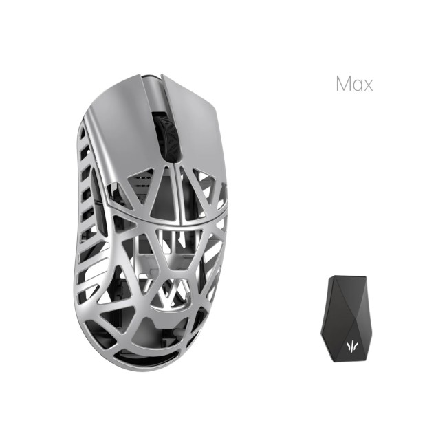 Мышь WLmouse Beast X Max Metallic Silver — магниевая игровая мышь, Wireless 8K Polling Rate, PAW3395, 42g