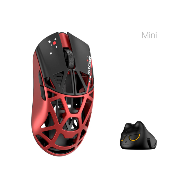 WLmouse Beast X Mini Pro OMRON Opticals Solid Sides Red Black