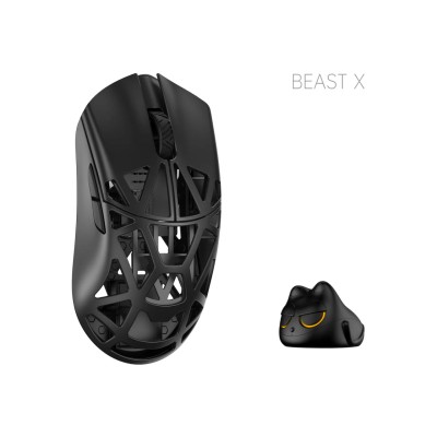 WLmouse Beast X Pro OMRON Opticals Solid Sides Black